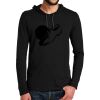 100% Ring Spun Cotton Long Sleeve Hooded T Shirt Thumbnail