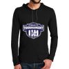 100% Ring Spun Cotton Long Sleeve Hooded T Shirt Thumbnail