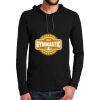 100% Ring Spun Cotton Long Sleeve Hooded T Shirt Thumbnail